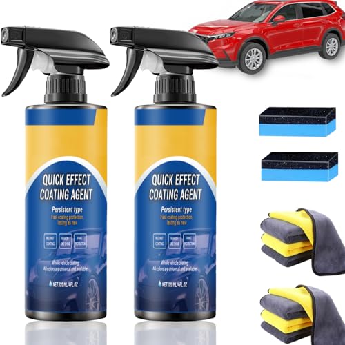 Quick Effect Coating Agent, Quick Effect Coating Agent for Car, Quick Effect Spray, Coating Agent Spray 120ml (2 Stück) von VNAKER