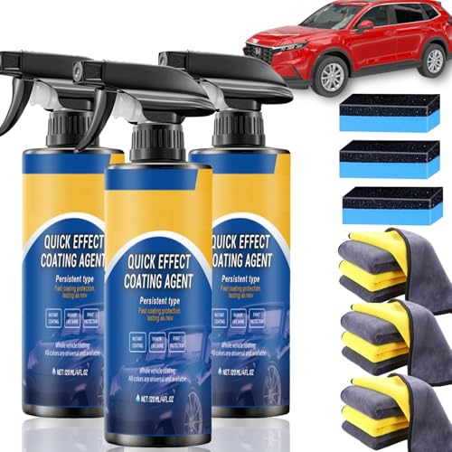 Quick Effect Coating Agent, Quick Effect Coating Agent for Car, Quick Effect Spray, Coating Agent Spray 120ml (3 Stück) von VNAKER