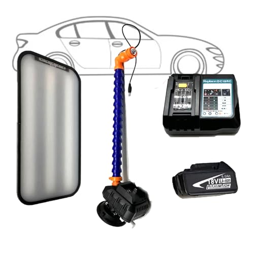 VNATWGOO Werkzeug Zur Erkennung Von Dellenentfernung Ohne Lackierung, Inspektionsleuchte FüR Dellen Im Auto, Lampe Zur Dellenreparatur, Mit 6000-Mah-Akku Und Ladestation von VNATWGOO