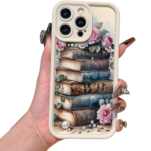 Alyova Bücherregal-Telefonhülle, stoßfest, rutschfest, weich, for Männer und Frauen, Geschenke for Buchliebhaber, for iPhone 16 15 14 Pro Max Xr Xs Plus(E,for iPhone 15Plus) von VNDGEOUH