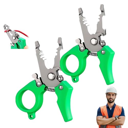 Mini-Multifunktionswerkzeug-Abisolierzange, Multifunktions-Handwerkzeuge for Abisolieren, 6-in-1-Multifunktionswerkzeug for Elektriker, Drahtcrimpzange, Kabelabisolierzange(2pcs) von VNDGEOUH