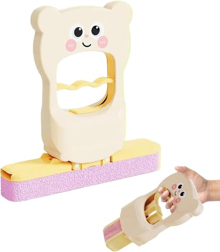VNDGEOUH Mini-Handmopp mit süßem Katzenmuster, mit austauschbarem Schwammkopf, faltbare, selbstdrückende Mini-Mopps for kleine Räume, super saugfähige Mopps for Wandreiniger(White) von VNDGEOUH