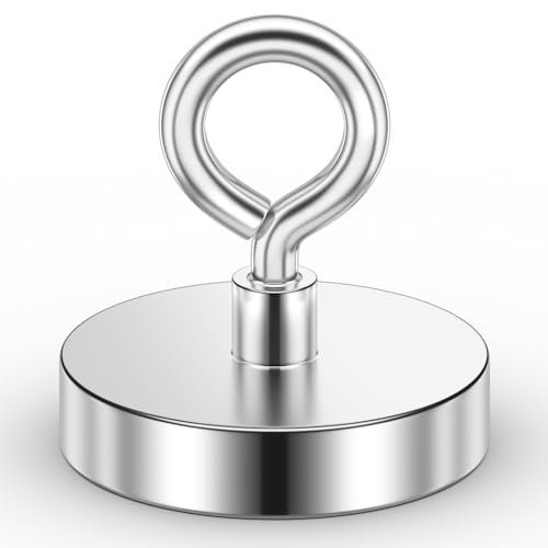 VNDUEEY Strong Neodymium Fishing Magnets, 227KG Pulling Force, Rare Earth Magnets Heavy Duty with Countersunk Hole Eyebolt for Retrieving in River Lake, Beach, Lawn -60mm VNDUEEY Strong Neodymium Fishing Magnets, 227KG Pulling Force, Rare Earth Magnets Heavy Duty with Countersunk Hole Eyebolt for Retrieving in River Lake, Beach, Lawn -60mm von VNDUEEY