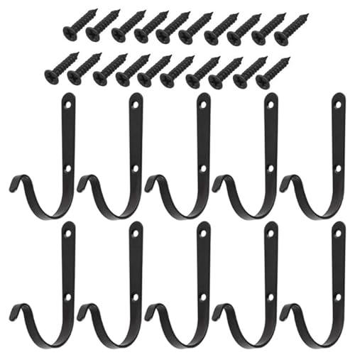 VNIDJGB Hängekorbhaken, kleine Hängekorbhalterungen, Eisen, gebogene Pflanzenaufhängung, Wandhaken, Schwanenförmiger Gartenhaken für Vogelfutterspender, Laternen, Windspiele, stilvolles Zuhause, 10 VNIDJGB Hängekorbhaken, kleine Hängekorbhalterungen, Eisen, gebogene Pflanzenaufhängung, Wandhaken, Schwanenförmiger Gartenhaken für Vogelfutterspender, Laternen, Windspiele, stilvolles Zuhause, 10 von VNIDJGB