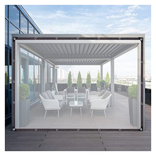 Clear Pergola Side Panels - Waterproof Gazebo Curtains for Indoor and Outdoor Use - Customizable Size (6x2.5m) - Foldable and Thick Tarpaulin for Privacy and Protection von VNIOFSW