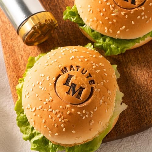 Individuelle Brandeisen Für Burger | Stempel Für Lebensmittel | Hamburger Brötchen Brandeisen | Fleisch Brandeisen Für Steaks | BBQ Brandeisen | Holzbrandeisen von VNIQLOO