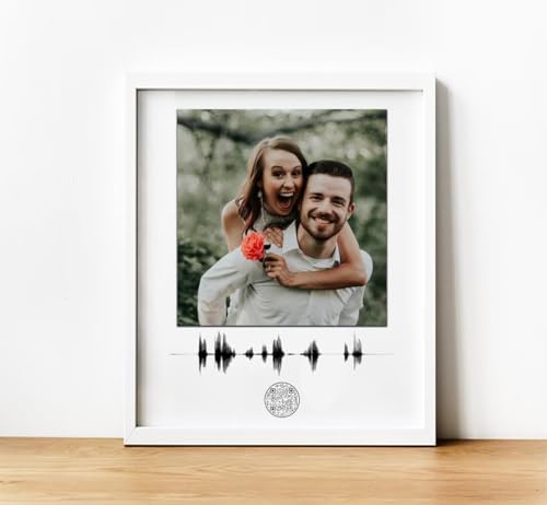 Personalisierte Sound Wave Photo Print, Playable Qr Code, Sound Wave Geschenk, Sprachaufnahme Geschenk, Customized Soundwave Kunst Qr Code von Vniqloo