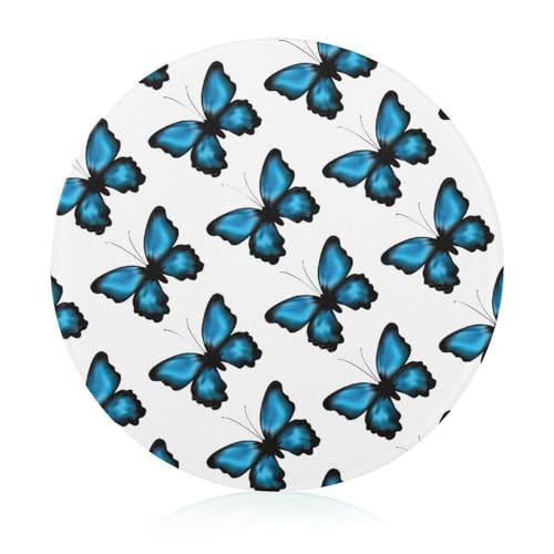 Blauer Schmetterling Runde Schneidebrett Rutschfest Küchenbrett Zum Servieren Und Schneiden 20 cm Blauer Schmetterling Runde Schneidebrett Rutschfest Küchenbrett Zum Servieren Und Schneiden 20 cm von VNJVPWLQW