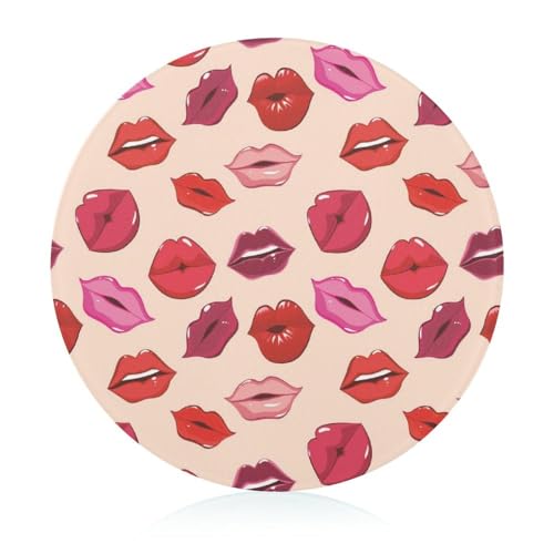 Lippen Schneidbrett Rutschfest Glasbrett Glasschneidebrett Für Obst Gemüse Fleisch 20 cm von VNJVPWLQW