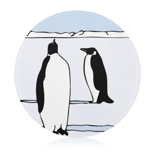 Pinguin Schneidbrett Rutschfest Glasbrett Glasschneidebrett Für Obst Gemüse Fleisch 20 cm von VNJVPWLQW