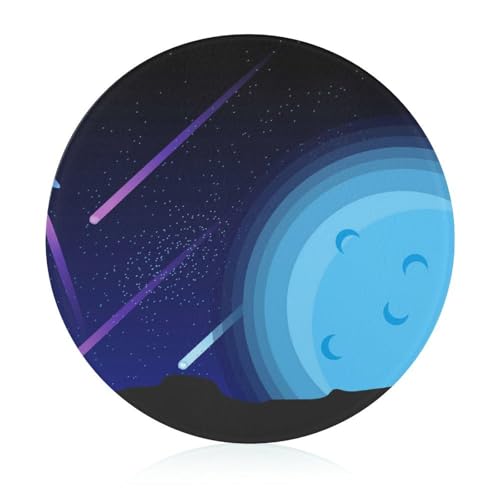 Stern-Rakete-Mond Runde Schneidebrett Rutschfest Küchenbrett Zum Servieren Und Schneiden 20 cm Stern-Rakete-Mond Runde Schneidebrett Rutschfest Küchenbrett Zum Servieren Und Schneiden 20 cm von VNJVPWLQW