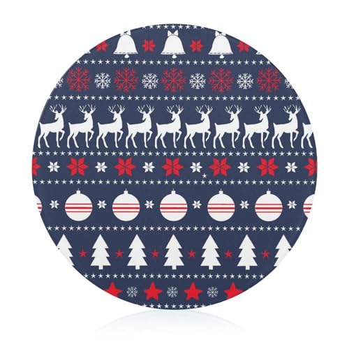 Weihnachtselch Runde Schneidebrett Rutschfest Küchenbrett Zum Servieren Und Schneiden 20 cm von VNJVPWLQW