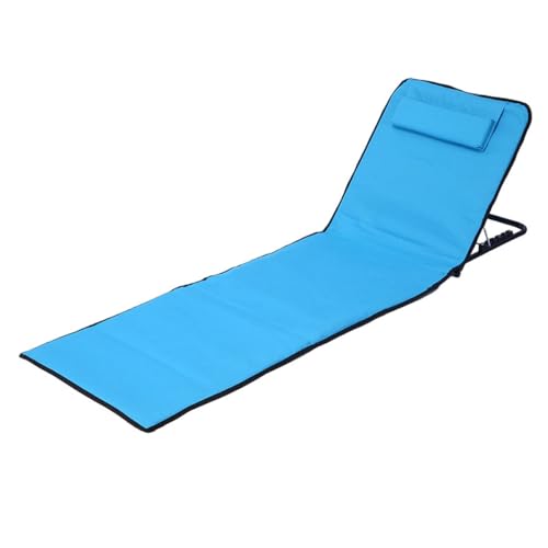 VNLCPX Strandmatte mit Rückenlehne, Strandliege Klappbar 5-Stufig Verstellbare, Blau Liegestuhl Strand Faltbar für Picknick, Garten,Wandern, 145 X 47 X 40 cm VNLCPX Strandmatte mit Rückenlehne, Strandliege Klappbar 5-Stufig Verstellbare, Blau Liegestuhl Strand Faltbar für Picknick, Garten,Wandern, 145 X 47 X 40 cm von VNLCPX