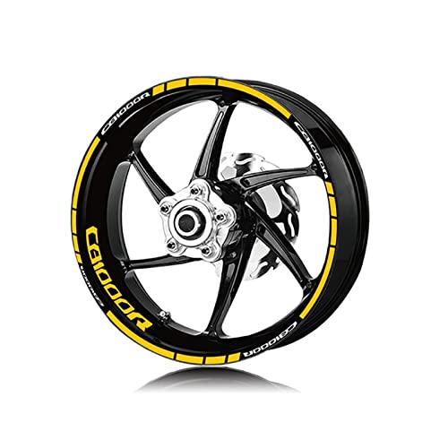 Felgenaufkleber Für CB1000R CB1000 R Für CB 1000R Motorrad Rad Aufkleber Aufkleber Streifen Reflektierende Wasserdichte Reifen Aufkleber Kit(Gelb) von VNRQJLSN