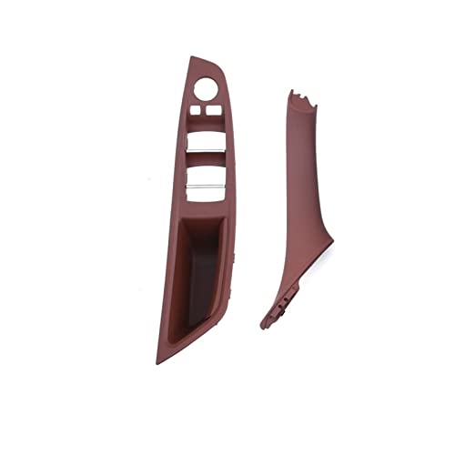 VNRQJLSN Autoinnenraum Vordertür Armlehne Zierleiste Zuggriff Set Ersatz Für 5er F10 F11 F18 520i 523i 525i 528i 535i (Red Brown LHD 2PCS) von VNRQJLSN