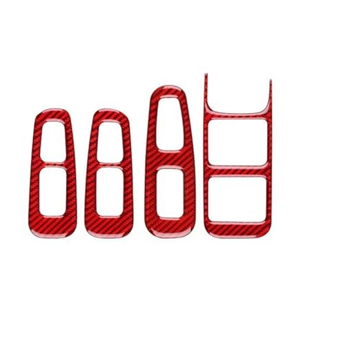 VNRQJLSN Carbonfaser-Aufkleber Für Kia Für Stinger 2019 2020 2021 2022 2023 Für Linkslenker Und Rechtslenker Tür- Fensterheber-Tastenverkleidung(RHD 1) von VNRQJLSN