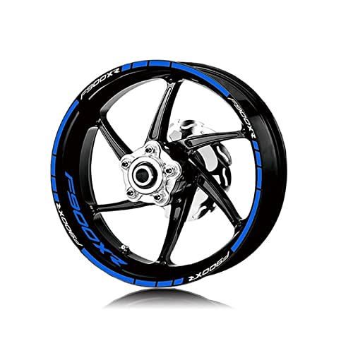 VNRQJLSN Felgenaufkleber Für B&MW F900XR F 900XR F900xr Motorrad Rad Aufkleber Reifen Streifen Reflektierende Streifen Wasserdicht Aufkleber Aufkleber Set(Blau) von VNRQJLSN