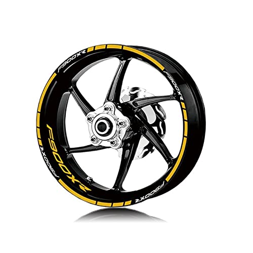 VNRQJLSN Felgenaufkleber Für B&MW F900XR F 900XR F900xr Motorrad Rad Aufkleber Reifen Streifen Reflektierende Streifen Wasserdicht Aufkleber Aufkleber Set(Gelb) von VNRQJLSN