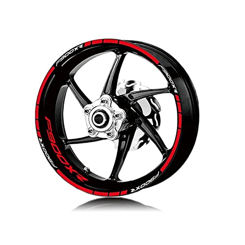 VNRQJLSN Felgenaufkleber Für B&MW F900XR F 900XR F900xr Motorrad Rad Aufkleber Reifen Streifen Reflektierende Streifen Wasserdicht Aufkleber Aufkleber Set(Rot) von VNRQJLSN
