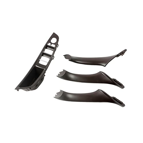 VNRQJLSN Für 5er F10 F11 2011-2017 Linkslenker LHD Grau Beige Schwarz Autoinnenraum Türgriffverkleidung Zugverkleidung (Dark brown,4PC) von VNRQJLSN
