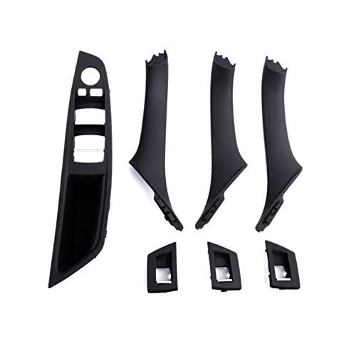 VNRQJLSN Für 5er F10 F11 F18 520i 523i 525i 528i 535i Verbessertes Neues Innentür-Armlehnen-Fenster-Schalttafel-Zuggriff-Set (Black LHD 7PCS) von VNRQJLSN