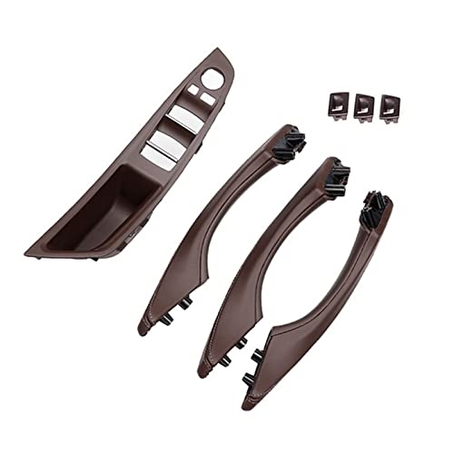 VNRQJLSN Für 5er F10 F11 F18 520i 525i 528i 530i 2010-2017 LHD Leder Armlehne Innentürgriff Montage Panel Pull Trim (Mocha) von VNRQJLSN