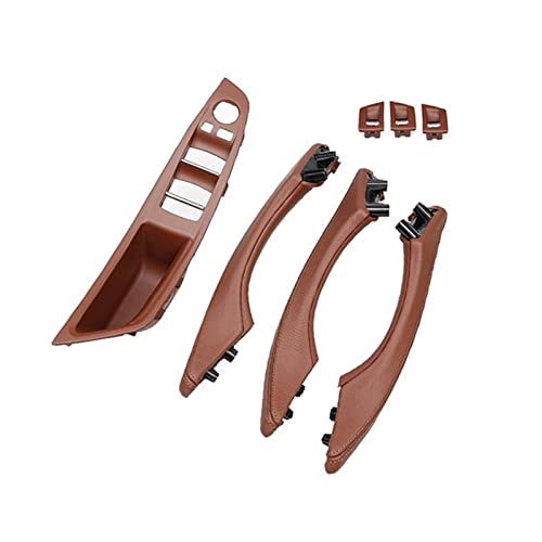 VNRQJLSN Für 5er F10 F11 F18 520i 525i 528i 530i 2010-2017 LHD Leder Armlehne Innentürgriff Montage Panel Pull Trim (Red Wine) von VNRQJLSN