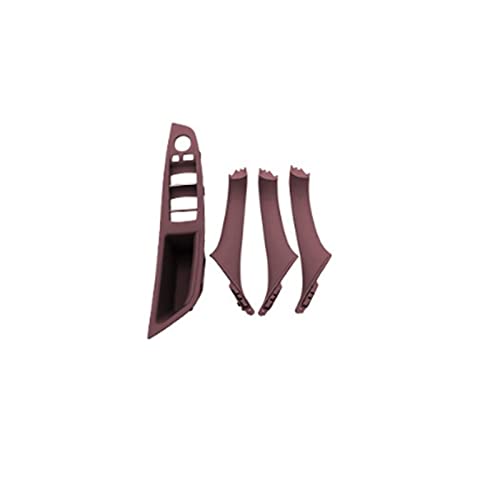 VNRQJLSN Für 5er F10 F11 Linkslenker LHD Grau Beige Schwarz Auto Innen Türgriff Panel Pull Trim Cover (Red wine) von VNRQJLSN