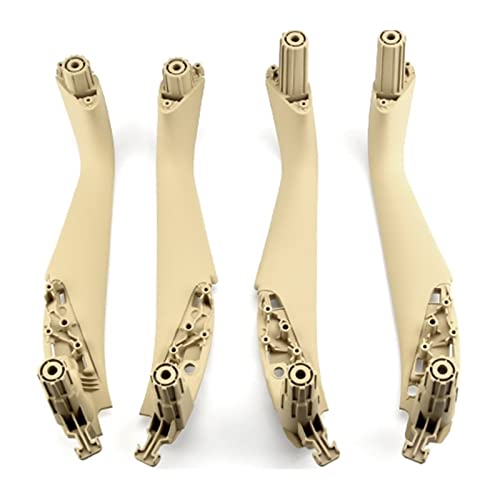 VNRQJLSN Für 5er G30 G31 G38 F90 2017 2018 2019 2020 2021 2022 Autoinnenraum Innentürgriff Panel Pull Trim Cover (Beige,4pcs set) von VNRQJLSN