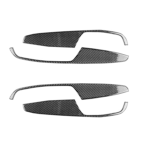 VNRQJLSN Für A4 B9 2017 2018 2019 A5 2018 Kohlefaser 4 Stücke Auto Innentür Armlehne Verkleidung Verkleidung Innentür Haltegriff (1) von VNRQJLSN