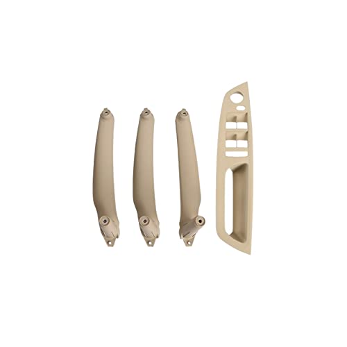 VNRQJLSN Für E70 E71 E72 X5 X6 LHD RHD 4Pcs Auto Innentürgriff Innenverkleidung Pull Trim Cover Griff Set Armlehne Ersatz (B Beige,RHD) von VNRQJLSN