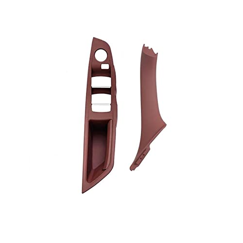 VNRQJLSN Für F10 F11 F18 520 523 525 528 2010-2014 2015 2016 2017 LHD Auto Innentürverkleidung Griff Pull Trim Cover (Red Brown LHD 2PCS) von VNRQJLSN