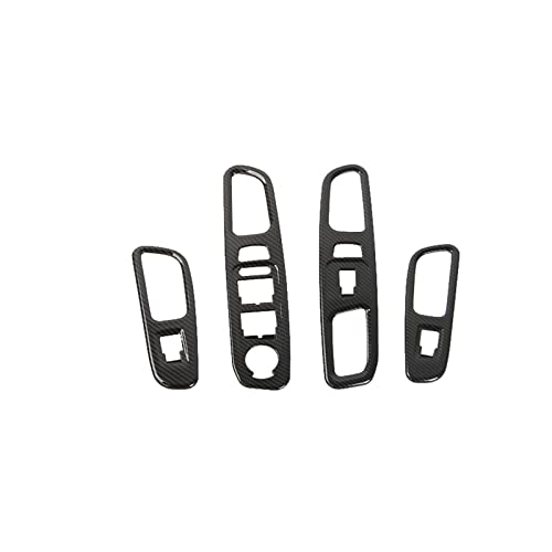 VNRQJLSN Für Jeep Für Renegade 2016 2017 2018 2019 Auto Innenraum Fensterheber Schalter Taste Dekoration Abdeckung Trim Aufkleber Auto Styling (Carbon) von VNRQJLSN