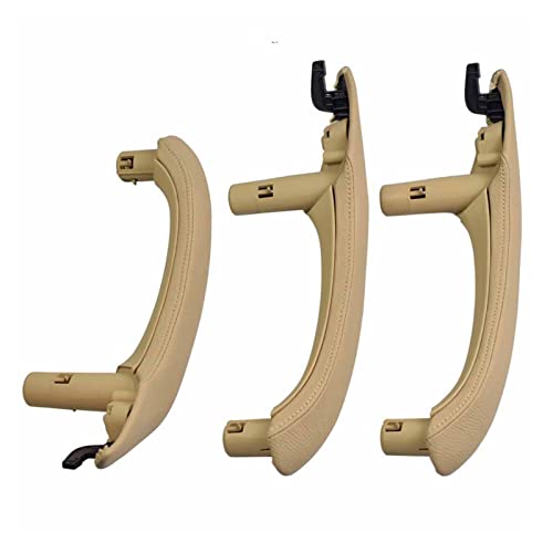 VNRQJLSN Für X3 X4 F25 F26 2010 2011 2012 2013 2014 2015 2016 Innentür Armlehne Ziehgriff Schwarz Leder Außenbezug Komplettset (Beige,LHD SET) von VNRQJLSN