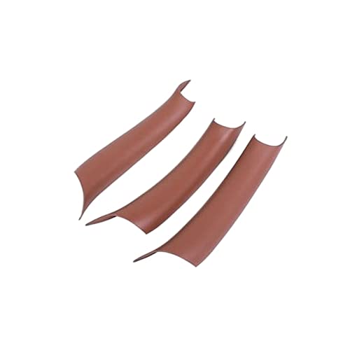 VNRQJLSN Für X5 E70 F15 X6 E71 F16 LHD Autoinnentürverkleidung Haltegriffabdeckungen Kohlefaser-Armlehnen-Schutzverkleidung Car Styling (Braun) von VNRQJLSN