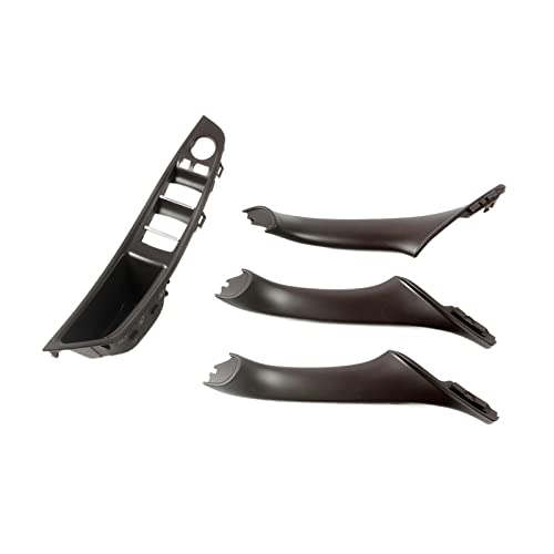 VNRQJLSN Linkslenker LHD Für 5er F10 F11 Grau Beige Schwarz Autoinnenraum Türgriff Panel Pull Trim Cover (4pc Dark brown) von VNRQJLSN