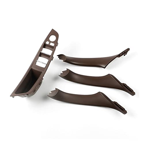VNRQJLSN Linkslenker LHD Für 5er F10 F11 Grau Beige Schwarz Autoinnenraum Türgriff Panel Pull Trim Cover (4pc Reddish brown) von VNRQJLSN