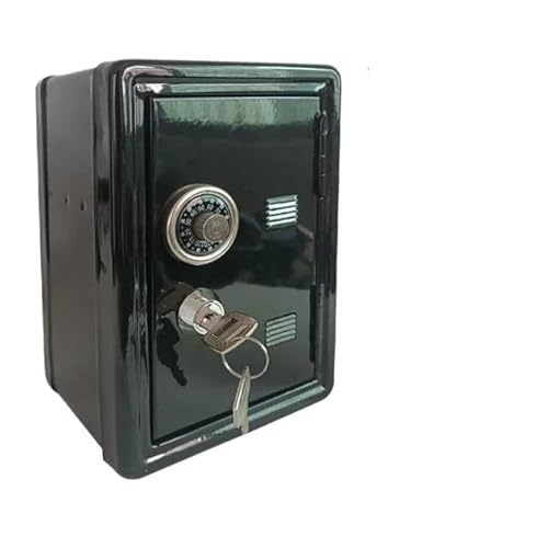 SchrankveranTresor Mini Bank Geld Box Versteckte Safes Retro Rotierenden Passwort Bargeld Münzen Spardose Bank Safe Box Automatische Wandtresor mit(Black) von VNSMM