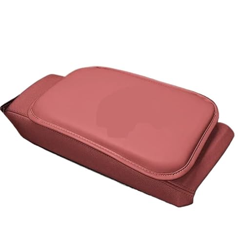 VNSMM Auto Armlehnenbox Autositz Armlehnen Auto Universal Armlehne Abdeckung Leder Auto Armlehne Box Pad Fit Für Hyundai Accent Aslan Avante HB20 I20 I30 I40 Ix20(Red no Bag) von VNSMM