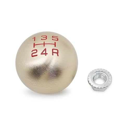 VNXWHKGN Schaltknauf Aluminium 5/6 Geschwindigkeit JDM Ball Form Shift Schaltknauf Für Honda Für Civic Für Stadt FD2 FN2 EP3 TYP R DC2 DC5 AP1 AP2 S2000 F20C(5 SPEED) von VNXWHKGN