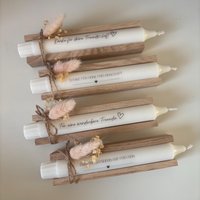 stabkerze in Holzbox Für Freundin | Geschenk Geburtstag Blumen Valentinstag Kleinigkeit von VNcandleshomedecor