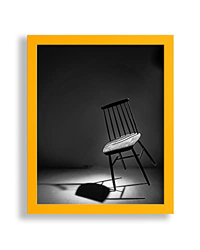VO design Premium Bilderrahmen Finn 30 x 40 cm Gelb mit entspiegeltem Kunstglas - Farbe und Größe frei wählbar von VO design