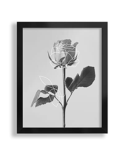VO design Premium Bilderrahmen Finn 52 x 73 cm Schwarz Hochglanz mit entspiegeltem Kunstglas - Farbe und Größe frei wählbar von VO design