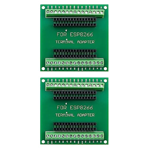 VOANZO 2 STÜCKE ESP8266 Breakout Board GPIO 1 in 2 Terminal Screw Board Kompatibel mit ESP8266 ESP12E Block PCB Microcontroller Development Board VOANZO 2 STÜCKE ESP8266 Breakout Board GPIO 1 in 2 Terminal Screw Board Kompatibel mit ESP8266 ESP12E Block PCB Microcontroller Development Board von VOANZO