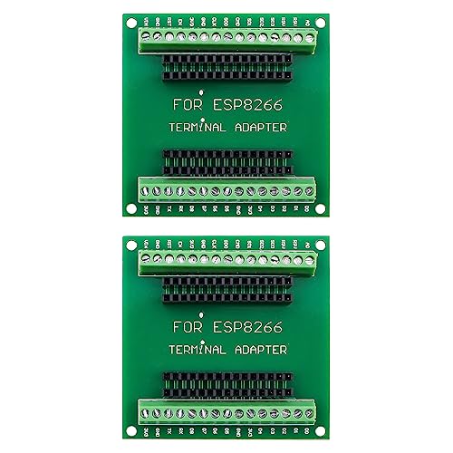 VOANZO 2 STÜCKE ESP8266 Breakout Board GPIO 1 in 2 Terminal Screw Board Kompatibel mit ESP8266 ESP12E Block PCB Microcontroller Development Board von VOANZO