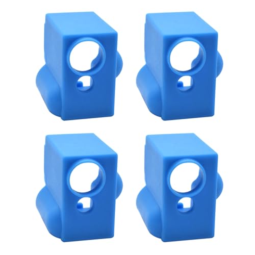 VOANZO 4 x Heizblock-Silikonabdeckungen für Anycubic Vyper 3D-Drucker – Hotend-Schutzsocke in Blau, ideal zur Wärmeisolierung und verbesserten Druckleistung von VOANZO