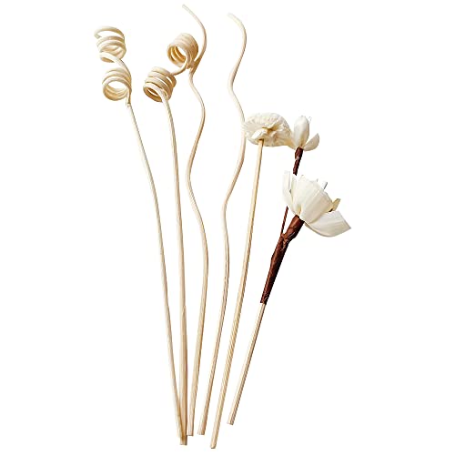 VOANZO Rattan-Duftdiffusor und Blumen-Ersatz-Rattanstäbchen für Zuhause, Büro, Dekoration und selbstgemachte Raumduft, 6 Stück VOANZO Rattan-Duftdiffusor und Blumen-Ersatz-Rattanstäbchen für Zuhause, Büro, Dekoration und selbstgemachte Raumduft, 6 Stück von VOANZO
