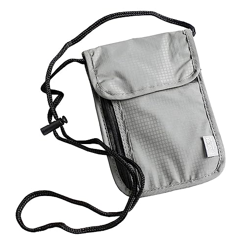 VOANZO Brustbeutel Brusttasche,Halstasche Reisepasstasche,RFD Diebstahlsicherung für Reisepass Smartphone Reisedokument Reisepass Brusttasche Halstasche -Schwarz von VOANZO