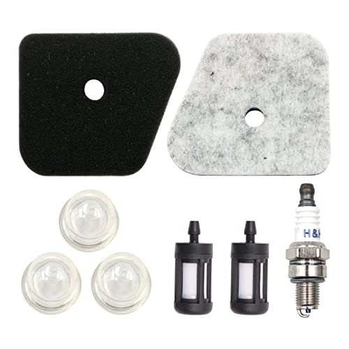 VOANZO Luftfilter-Kit mit Kraftstofffilter, Zündkerze, Primer, kompatibel mit Stihl FS87, FS90, FS90R, FS100, FS110, FS130, FS310, HL100, HL90, HL95, HT101, HT100, HT130, HT131 von VOANZO