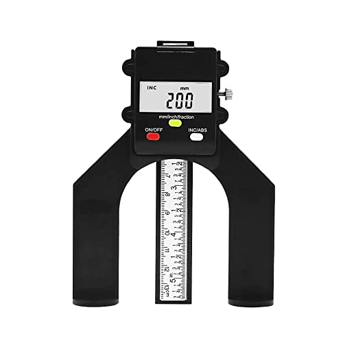 VOANZO Magnetischer digitaler Höhenmesser, 80 mm, Mini-Höhenmesser, Tiefenmesser für Sägetisch, Dickenmesser für Holzbearbeitung, Bau, Heimdekoration von VOANZO